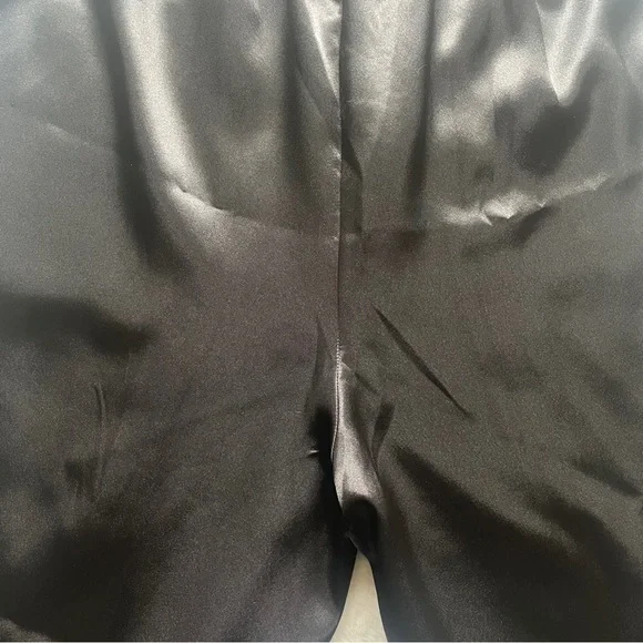 Hudson’s Bay Satin Pajama Pants Small Black Soft Luxury Sleepwear - Picture 5 of 16